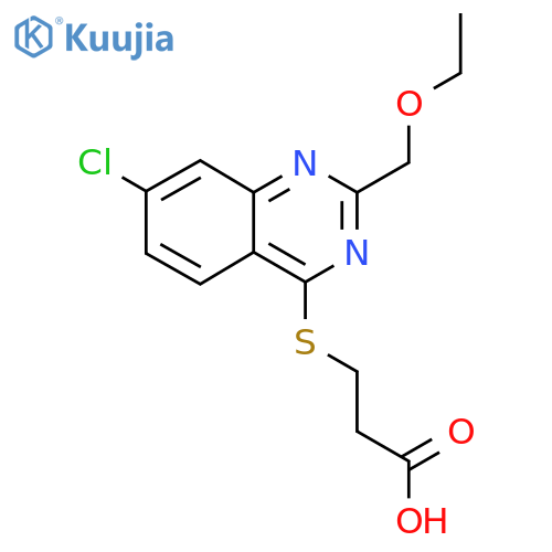 3-{[7-Chloro-2-(ethoxymethyl)quinazolin-4-yl]sulfanyl}propanoic acid structure
