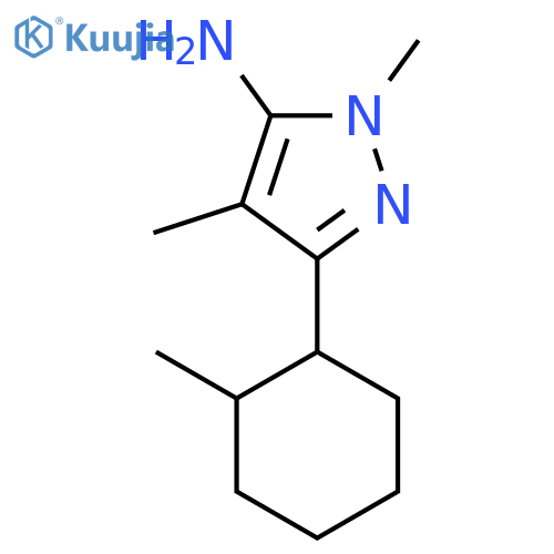 1,4-dimethyl-3-(2-methylcyclohexyl)-1H-pyrazol-5-amine structure