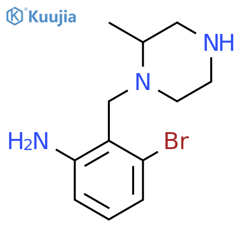 3-Bromo-2-[(2-methylpiperazin-1-yl)methyl]aniline structure