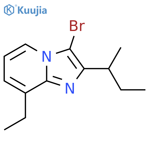 3-bromo-2-(butan-2-yl)-8-ethylimidazo1,2-apyridine structure