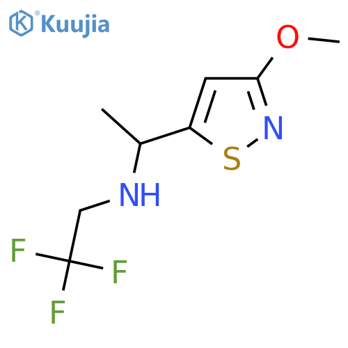 1-(3-methoxy-1,2-thiazol-5-yl)ethyl(2,2,2-trifluoroethyl)amine structure