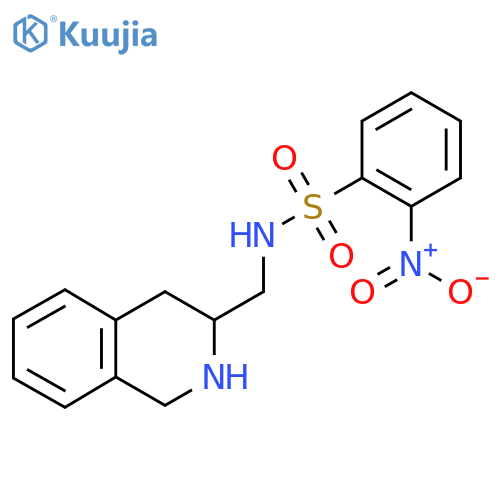 2-nitro-N-[(1,2,3,4-tetrahydroisoquinolin-3-yl)methyl]benzene-1-sulfonamide structure