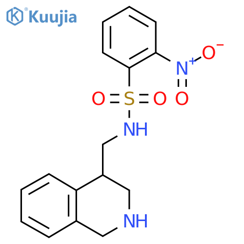 2-nitro-N-[(1,2,3,4-tetrahydroisoquinolin-4-yl)methyl]benzene-1-sulfonamide structure