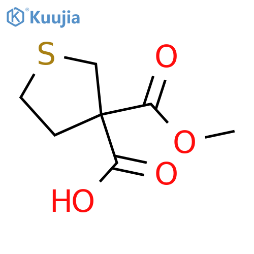 3-(methoxycarbonyl)thiolane-3-carboxylic acid structure