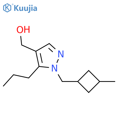 {1-(3-methylcyclobutyl)methyl-5-propyl-1H-pyrazol-4-yl}methanol structure