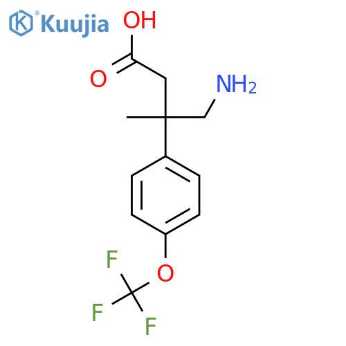 4-amino-3-methyl-3-4-(trifluoromethoxy)phenylbutanoic acid structure