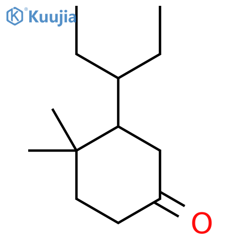 4,4-Dimethyl-3-(pentan-3-yl)cyclohexan-1-one structure