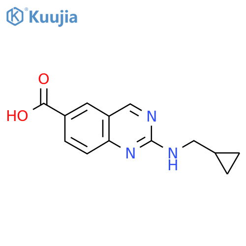 2-[(Cyclopropylmethyl)amino]quinazoline-6-carboxylic acid structure