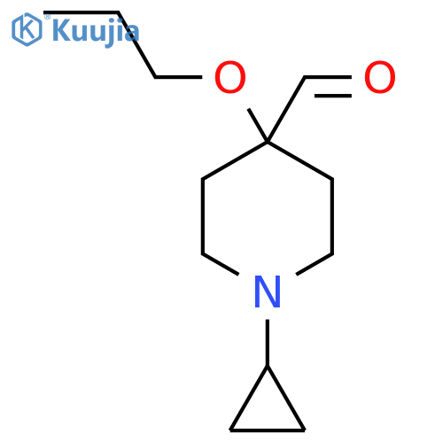 1-cyclopropyl-4-propoxypiperidine-4-carbaldehyde structure