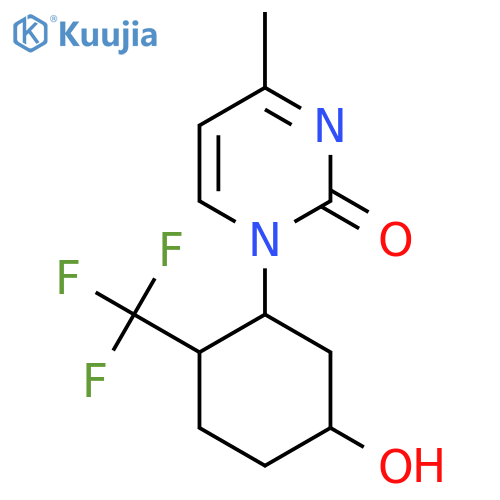 1-[5-Hydroxy-2-(trifluoromethyl)cyclohexyl]-4-methyl-1,2-dihydropyrimidin-2-one structure