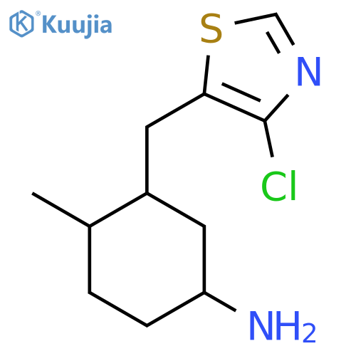 3-[(4-Chloro-1,3-thiazol-5-yl)methyl]-4-methylcyclohexan-1-amine structure