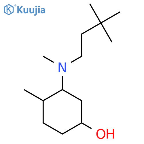 3-[(3,3-Dimethylbutyl)(methyl)amino]-4-methylcyclohexan-1-ol structure