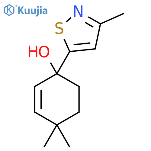 4,4-Dimethyl-1-(3-methyl-1,2-thiazol-5-yl)cyclohex-2-en-1-ol structure