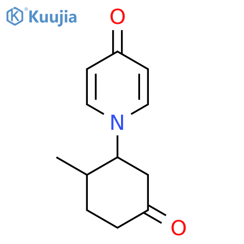 1-(2-Methyl-5-oxocyclohexyl)-1,4-dihydropyridin-4-one structure