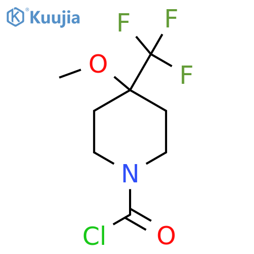 4-Methoxy-4-(trifluoromethyl)piperidine-1-carbonyl chloride structure