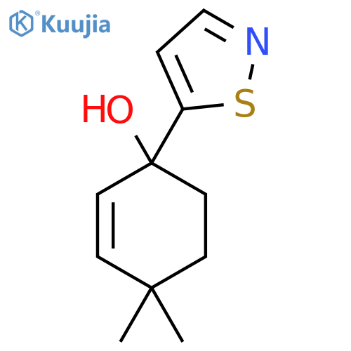 4,4-Dimethyl-1-(1,2-thiazol-5-yl)cyclohex-2-en-1-ol structure