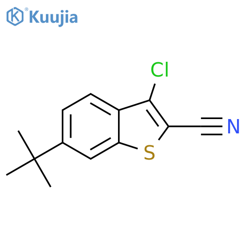 6-tert-butyl-3-chloro-1-benzothiophene-2-carbonitrile structure