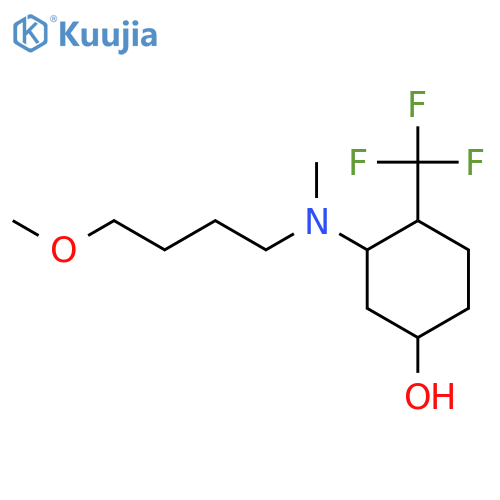 3-[(4-Methoxybutyl)(methyl)amino]-4-(trifluoromethyl)cyclohexan-1-ol structure