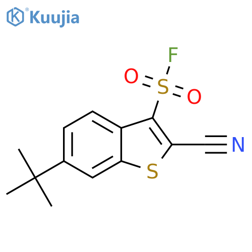 6-tert-butyl-2-cyano-1-benzothiophene-3-sulfonyl fluoride structure