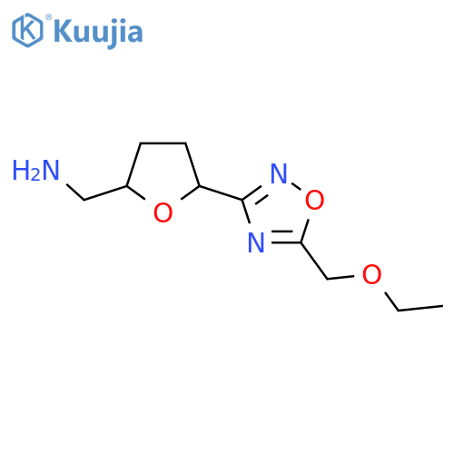 {5-[5-(Ethoxymethyl)-1,2,4-oxadiazol-3-yl]oxolan-2-yl}methanamine structure