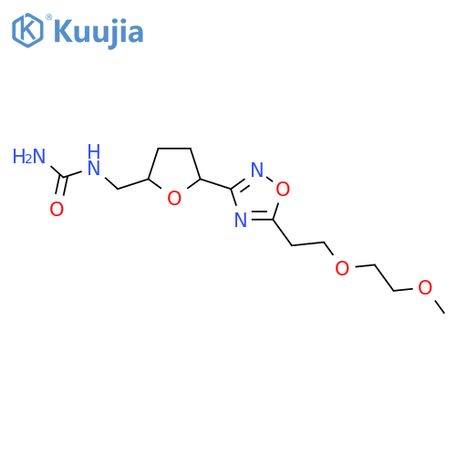 [(5-{5-[2-(2-Methoxyethoxy)ethyl]-1,2,4-oxadiazol-3-yl}oxolan-2-yl)methyl]urea structure