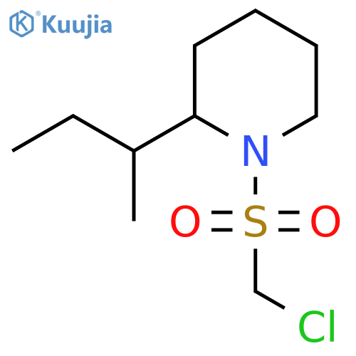 2-(Butan-2-yl)-1-chloromethanesulfonylpiperidine structure