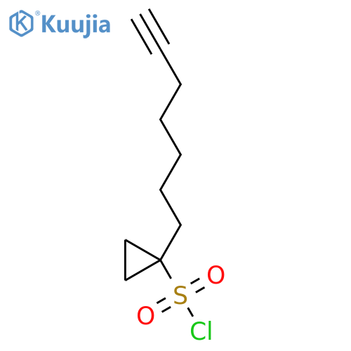 1-(hept-6-yn-1-yl)cyclopropane-1-sulfonyl chloride structure