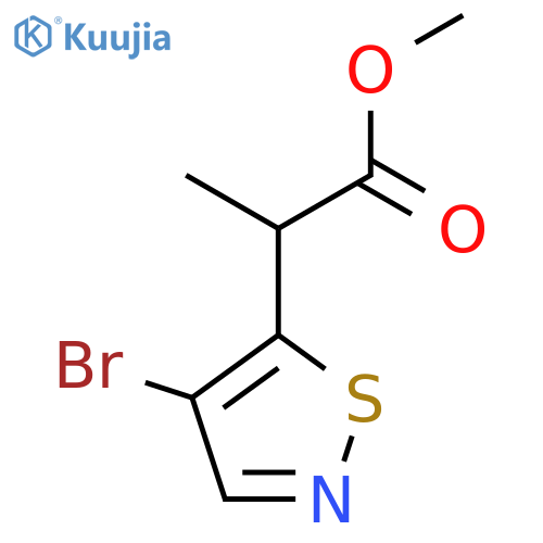 methyl 2-(4-bromo-1,2-thiazol-5-yl)propanoate structure