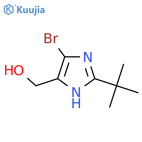 (4-bromo-2-tert-butyl-1H-imidazol-5-yl)methanol structure