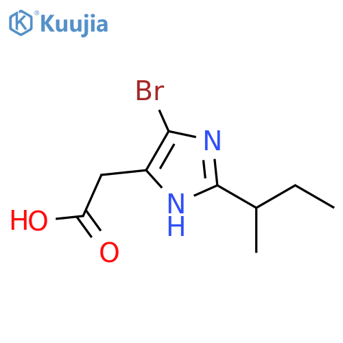 2-[4-bromo-2-(butan-2-yl)-1H-imidazol-5-yl]acetic acid structure