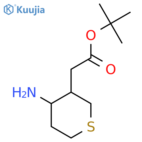 Tert-butyl 2-(4-aminothian-3-yl)acetate structure