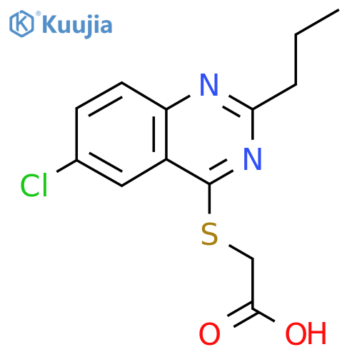 2-[(6-Chloro-2-propylquinazolin-4-yl)sulfanyl]acetic acid structure