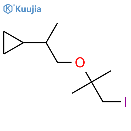 {1-(1-iodo-2-methylpropan-2-yl)oxypropan-2-yl}cyclopropane structure