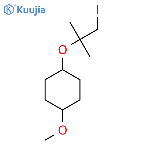 1-(1-iodo-2-methylpropan-2-yl)oxy-4-methoxycyclohexane structure