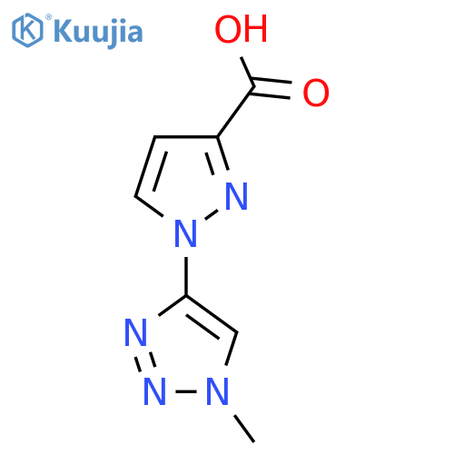 1-(1-methyl-1H-1,2,3-triazol-4-yl)-1H-pyrazole-3-carboxylic acid structure