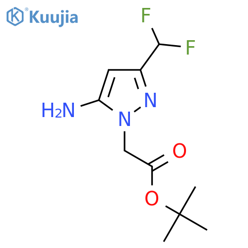 tert-butyl 2-[5-amino-3-(difluoromethyl)-1H-pyrazol-1-yl]acetate structure