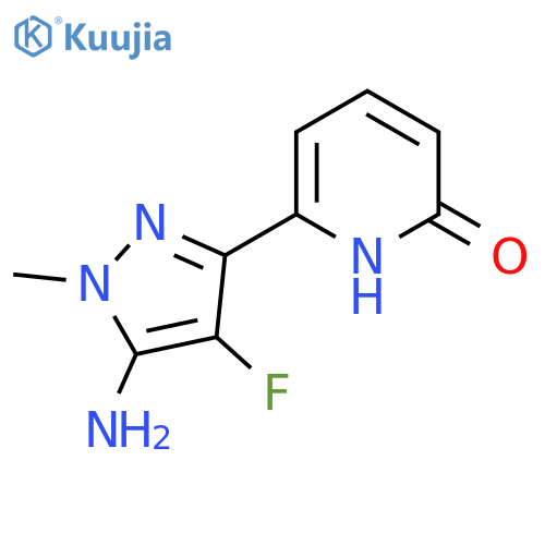 6-(5-amino-4-fluoro-1-methyl-1H-pyrazol-3-yl)-1,2-dihydropyridin-2-one structure