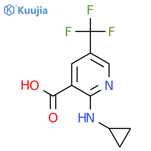 2-(Cyclopropylamino)-5-(trifluoromethyl)pyridine-3-carboxylic acid structure