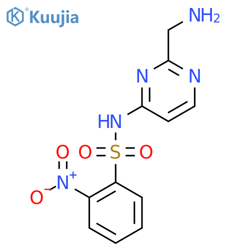 N-[2-(aminomethyl)pyrimidin-4-yl]-2-nitrobenzene-1-sulfonamide structure