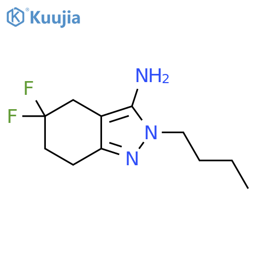 2-butyl-5,5-difluoro-4,5,6,7-tetrahydro-2H-indazol-3-amine structure
