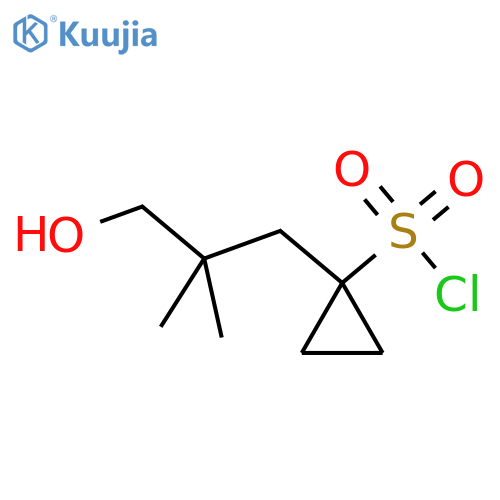 1-(3-hydroxy-2,2-dimethylpropyl)cyclopropane-1-sulfonyl chloride structure