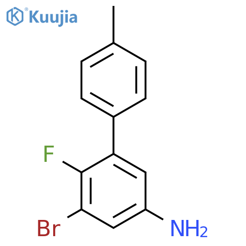 3-bromo-4-fluoro-5-(4-methylphenyl)aniline structure