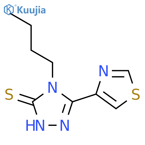 4-butyl-5-(1,3-thiazol-4-yl)-4H-1,2,4-triazole-3-thiol structure