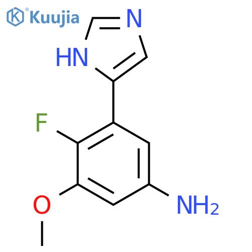 4-fluoro-3-(1H-imidazol-4-yl)-5-methoxyaniline structure
