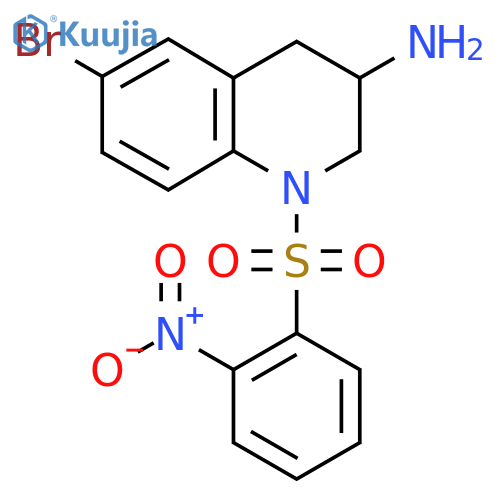 6-Bromo-1-(2-nitrobenzenesulfonyl)-1,2,3,4-tetrahydroquinolin-3-amine structure
