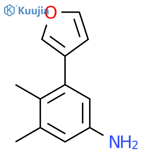 3-(furan-3-yl)-4,5-dimethylaniline structure