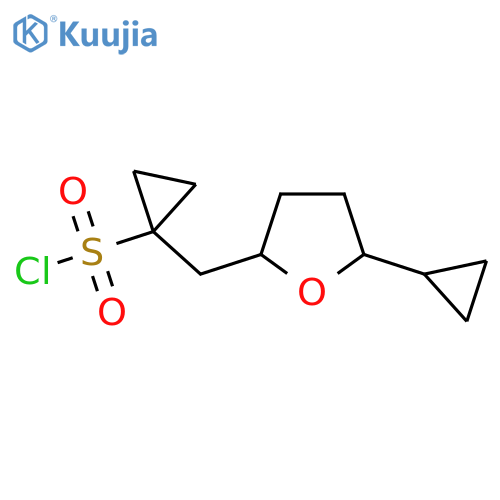 1-(5-cyclopropyloxolan-2-yl)methylcyclopropane-1-sulfonyl chloride structure