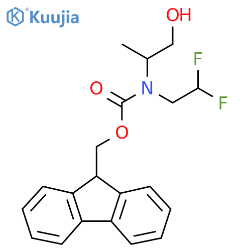 (9H-fluoren-9-yl)methyl N-(2,2-difluoroethyl)-N-(1-hydroxypropan-2-yl)carbamate structure