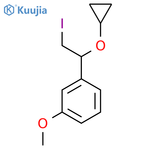 1-(1-cyclopropoxy-2-iodoethyl)-3-methoxybenzene structure
