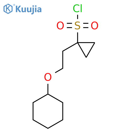 1-2-(cyclohexyloxy)ethylcyclopropane-1-sulfonyl chloride structure